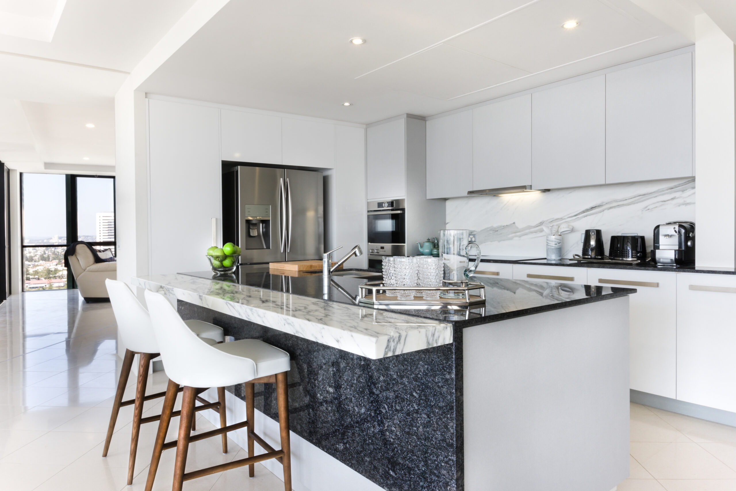 White,And,Grey,Modern,Kitchen